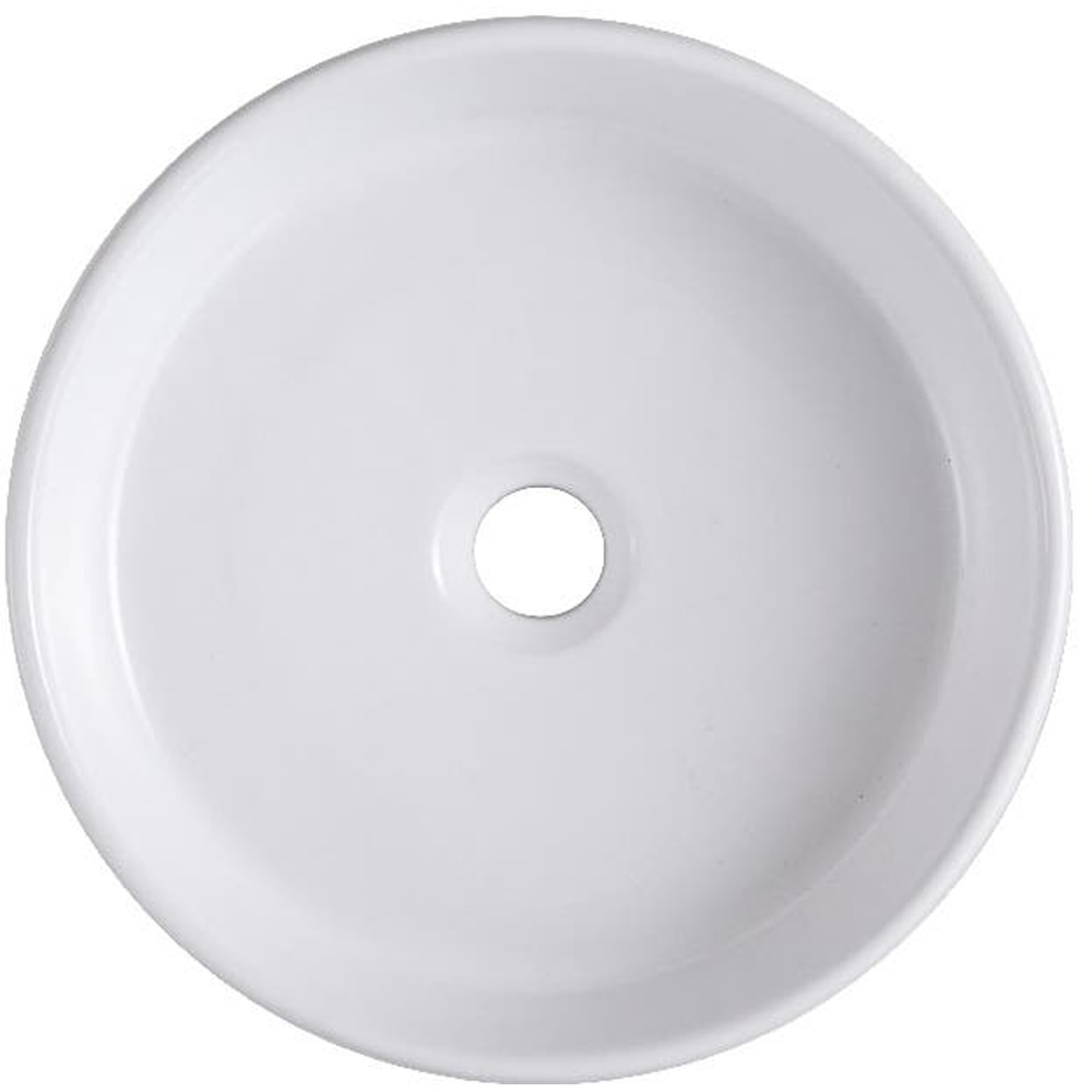 Lavoar pe blat GOODHOME Scalea, ceramica, 35 cm, alb lucios