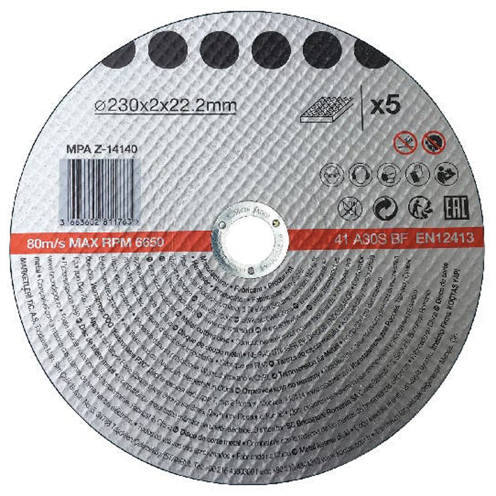 Disc polizor OPP1, metal, 230x2mm, 5 bucati