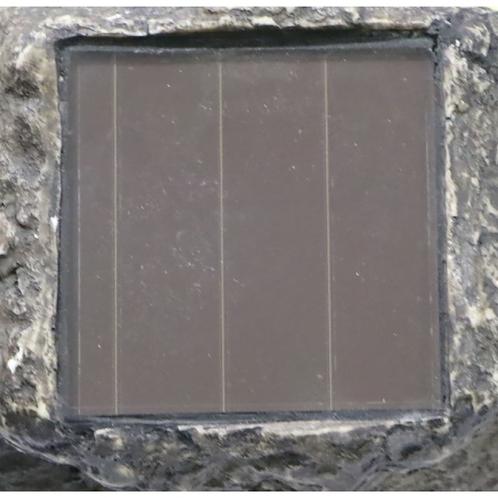 Lampa solara de exterior tip piatra, LED, 0.8 W, plastic, gri