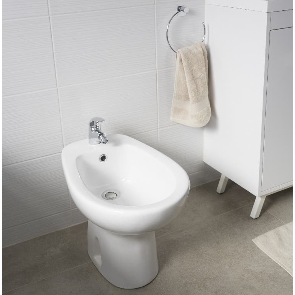 Bideu stativ GOODHOME Baciu, 35.5 x 54.5 x 38 cm, ceramica, alb