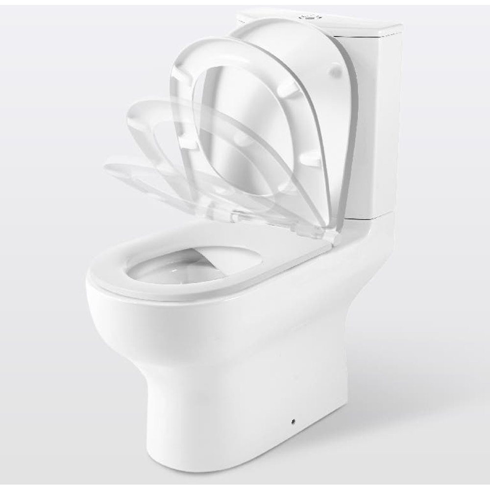 Set vas WC si rezervor GOODHOME Cavally, montare pe pardoseala, ceramica, 3/6 l, alb