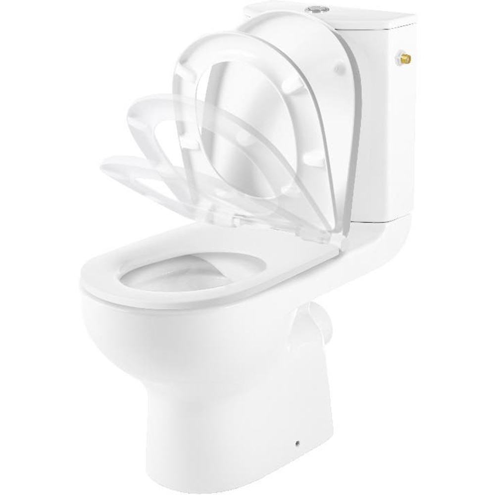 Set vas WC si rezervor GOODHOME Cavally, montare pe pardoseala, portelan, 3/6 l, alb