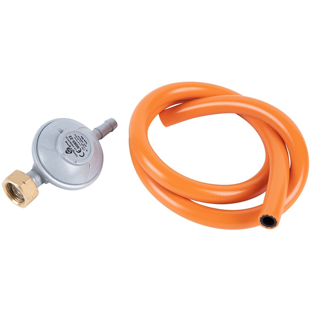 Set regulator de presiune si furtun Landmann, 1 m, portocaliu