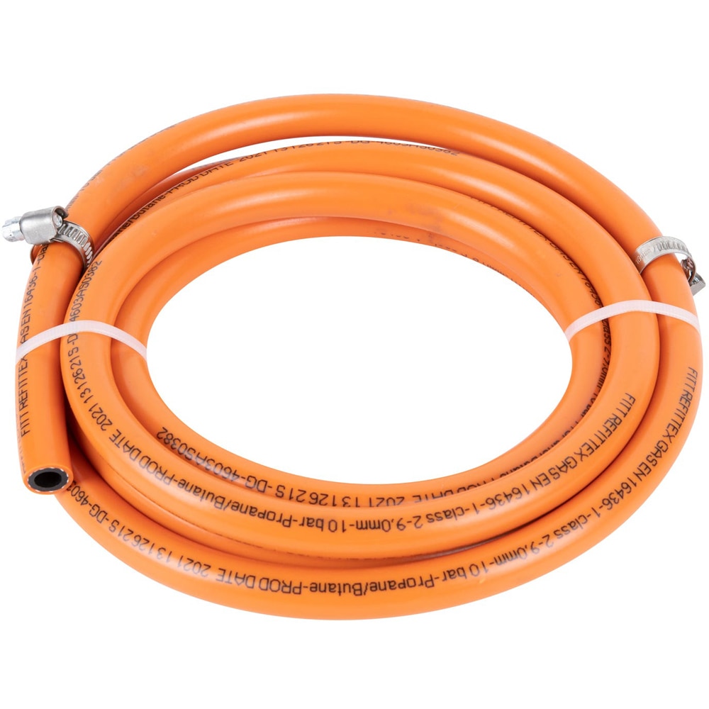 Furtun gaz cu coliere de prindere Landmann, 3m