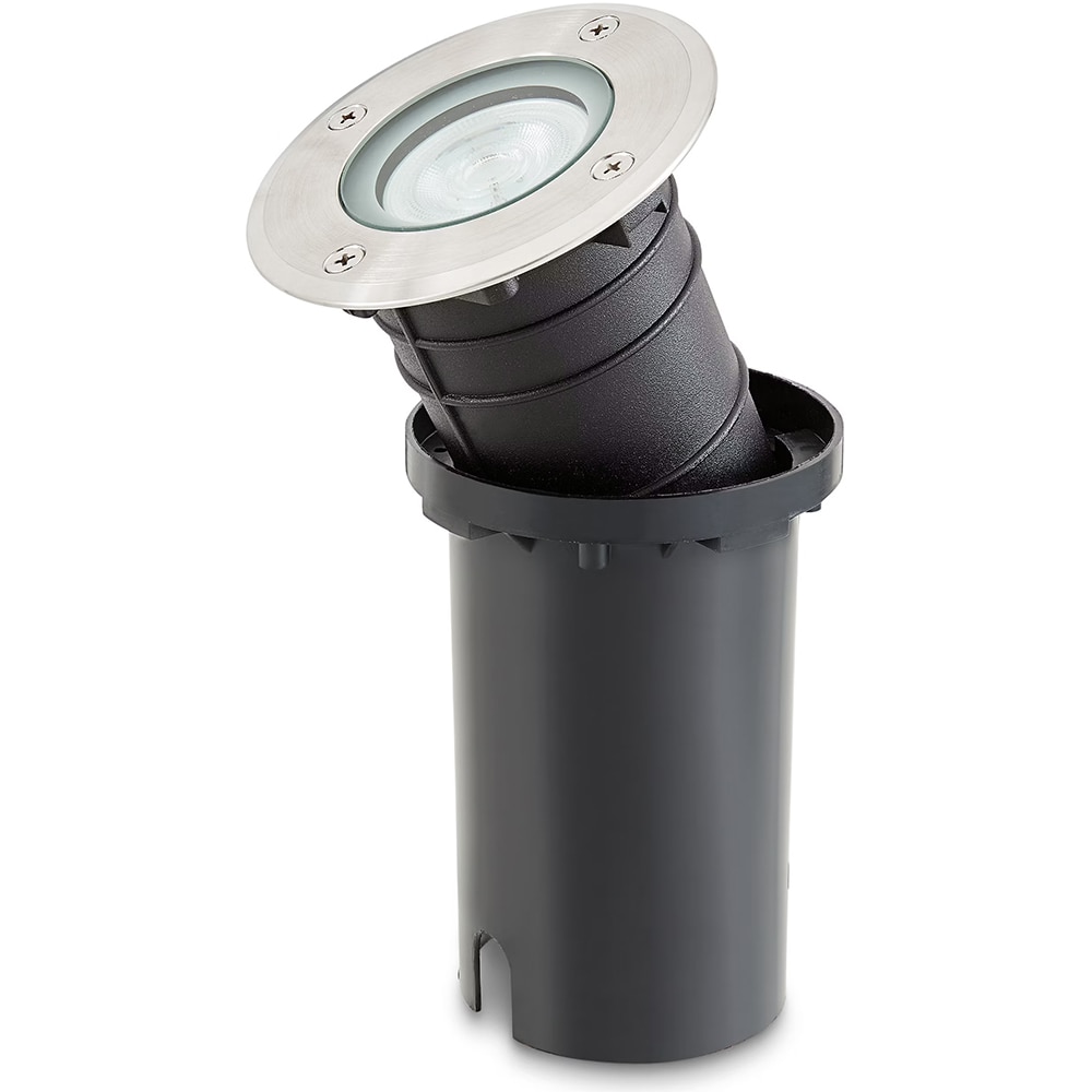Spot LED incastrat BLOOMA Nashua, GU10, 4.7W, IP65 & IP67, argintiu