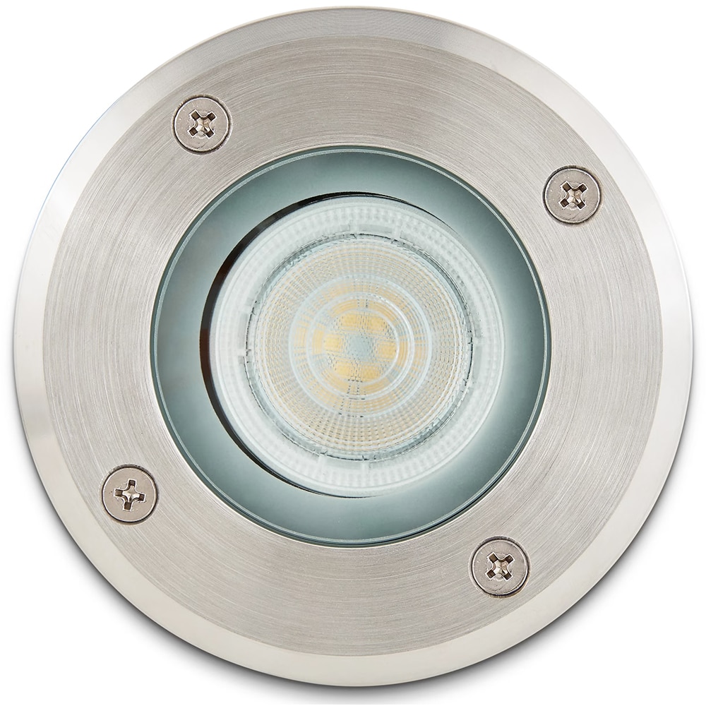 Spot LED incastrat BLOOMA Nashua, GU10, 4.7W, IP65 & IP67, argintiu