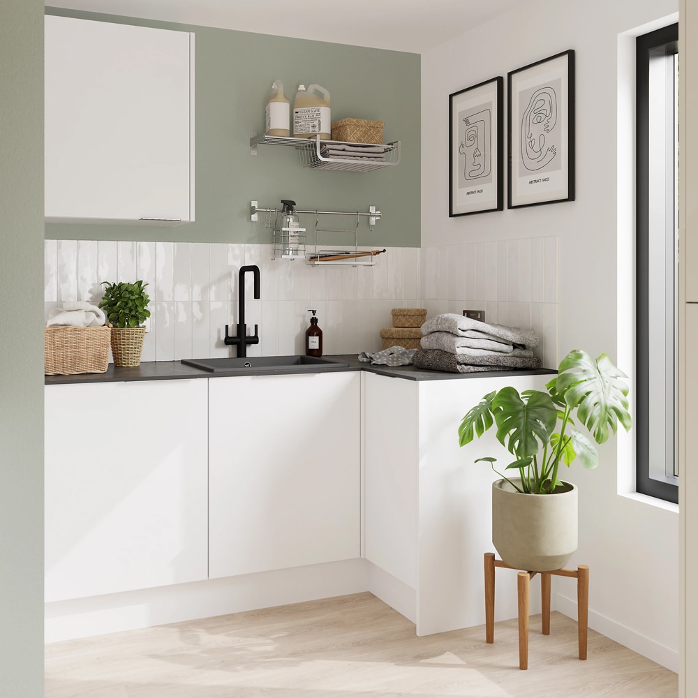 Front usa GOODHOME Balsamita, PAL, 59.7 x 128.7 x 1.6 cm, alb