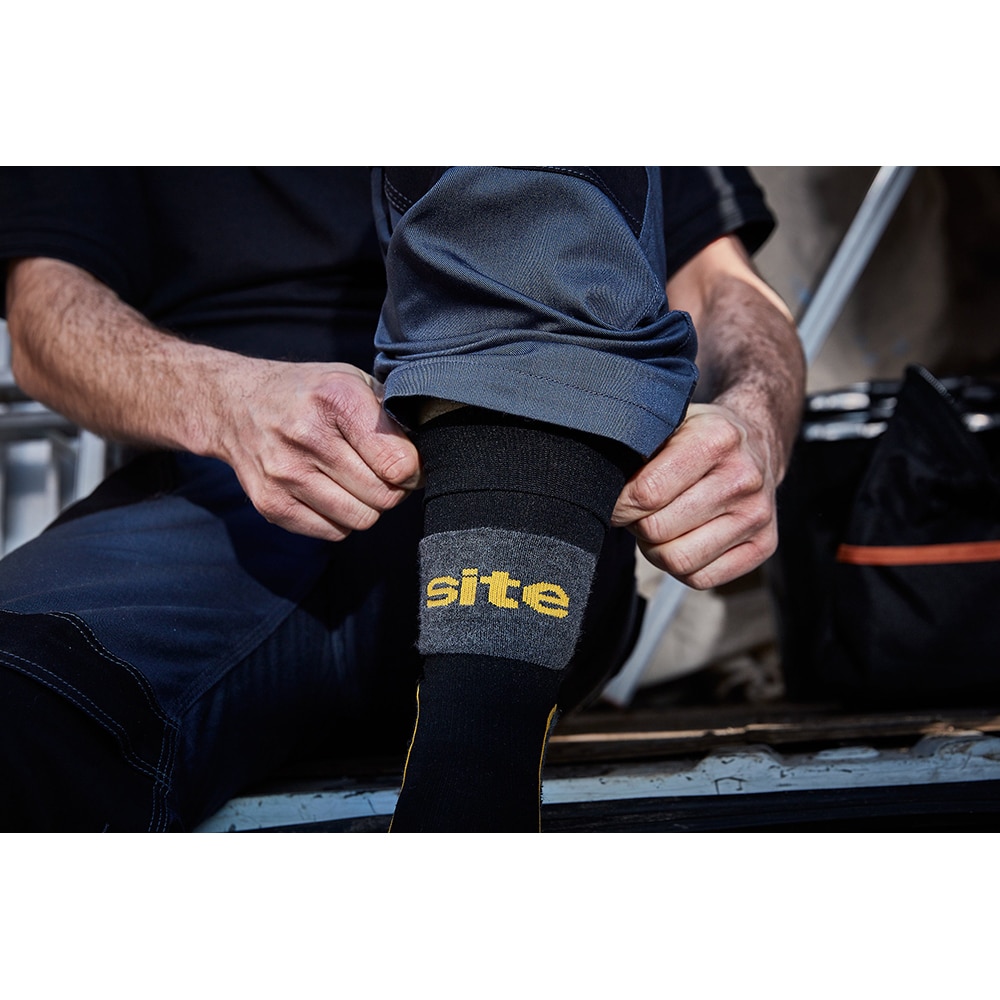 Set 3 perechi sosete barbati SITE Confort, marimea 41-45, negru-gri