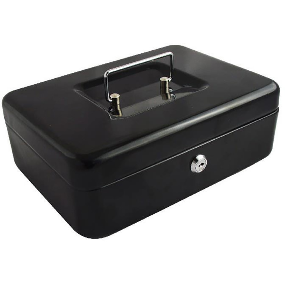 Cutie de valori SMITH AND LOCKE, inchidere cheie, 90 x 250 x 180 mm, negru