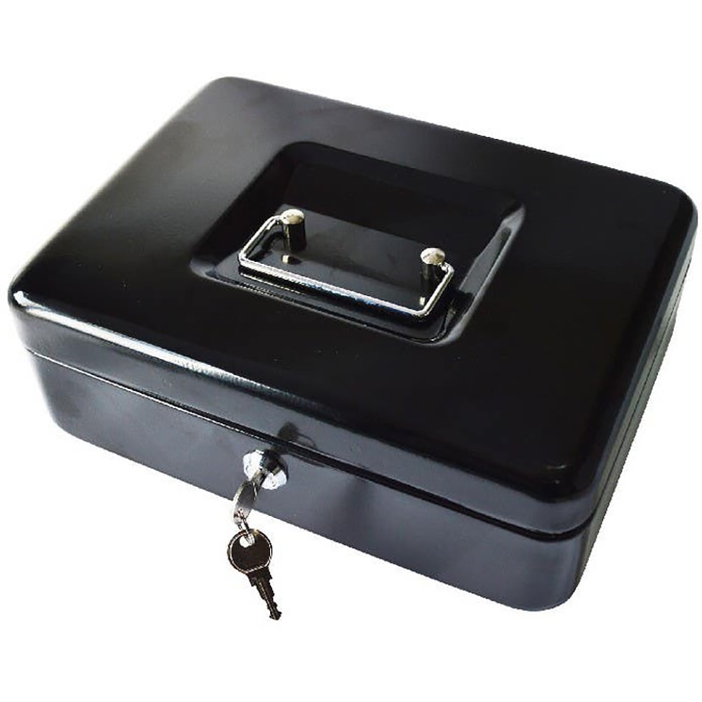 Cutie de valori SMITH AND LOCKE, inchidere cheie, 90 x 250 x 180 mm, negru