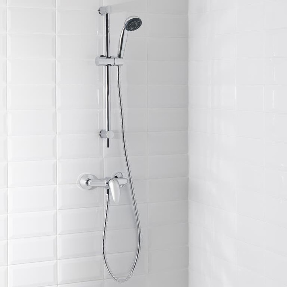 Set dus GOODHOME Blyth, cu deviator, 1 functie, crom