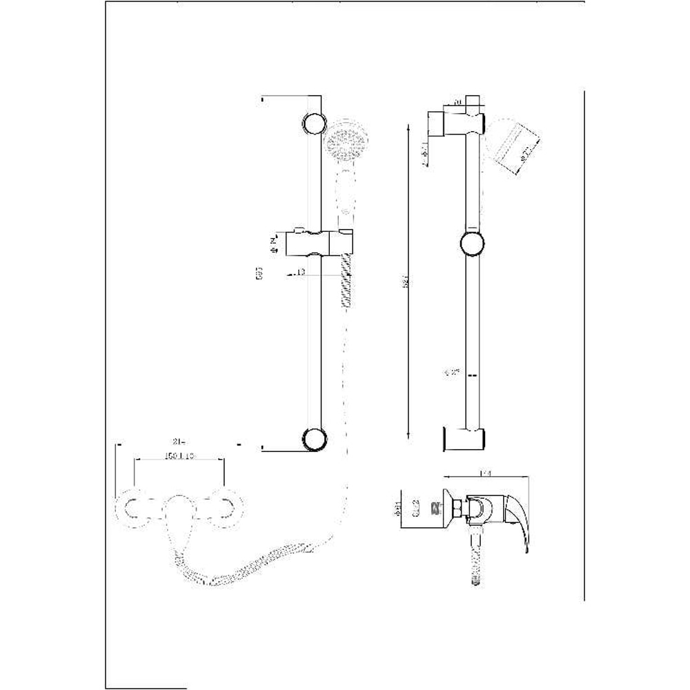 Set dus GOODHOME Blyth, cu deviator, 1 functie, crom