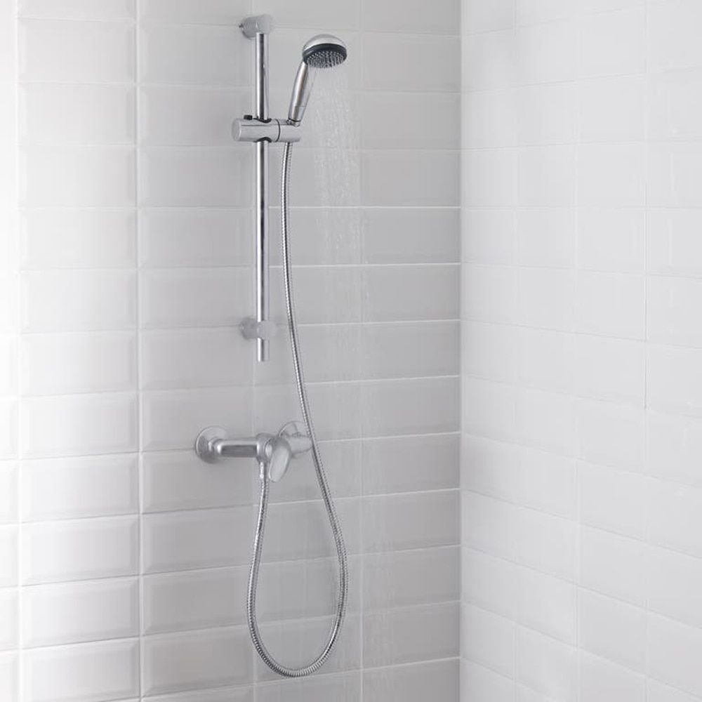 Set dus GOODHOME Blyth, cu deviator, 1 functie, crom