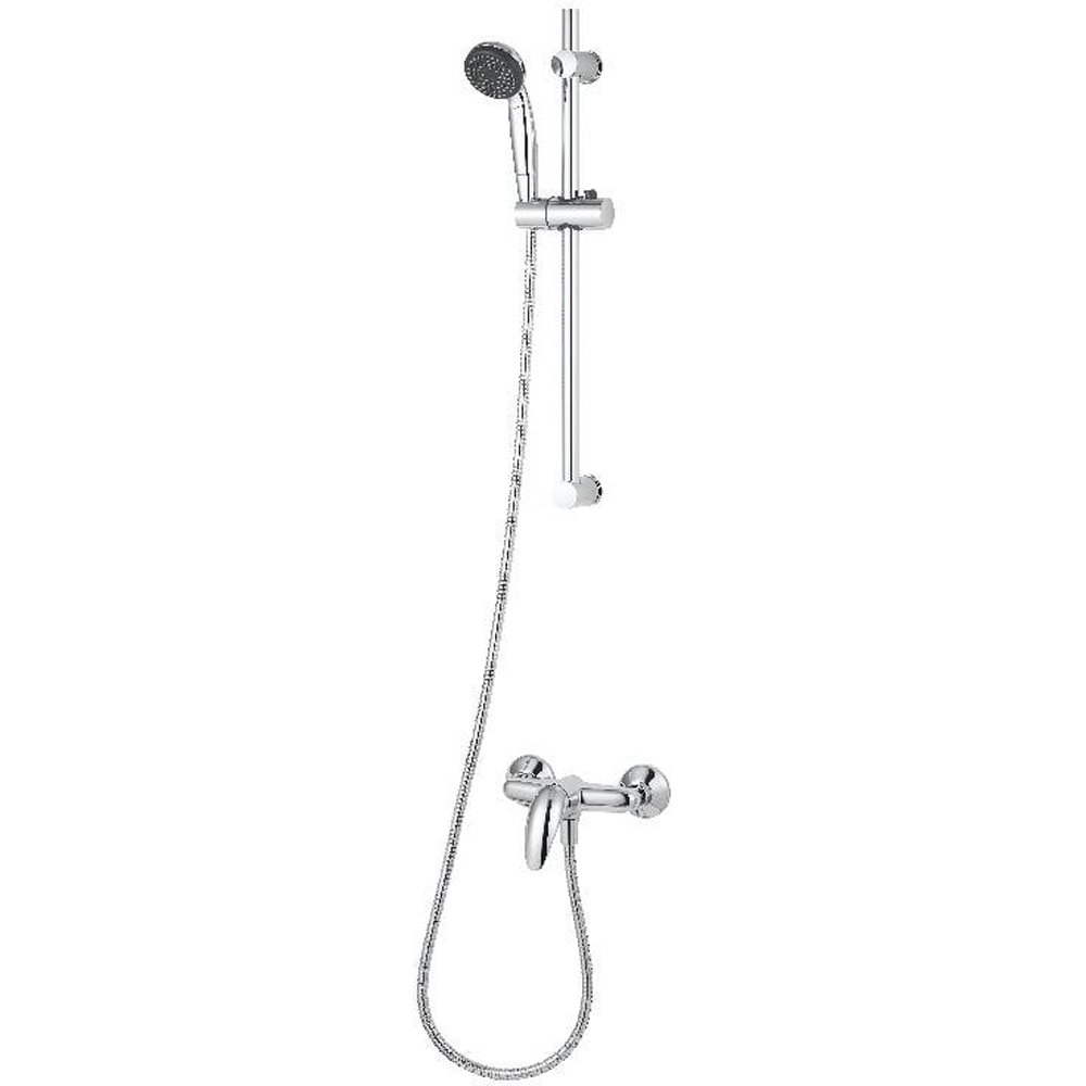Set dus GOODHOME Blyth, cu deviator, 1 functie, crom