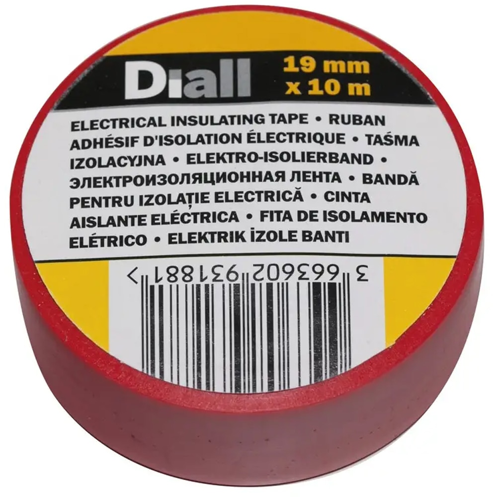 Banda izolatoare DIALL 100601790, 19 mm x 10 m, rosu