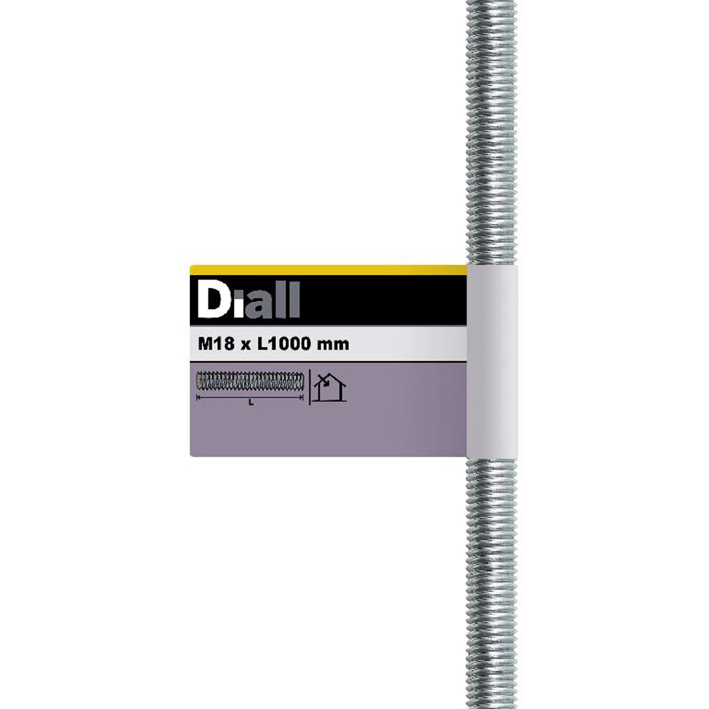 Tija filetata DIALL, M18, 1m, otel