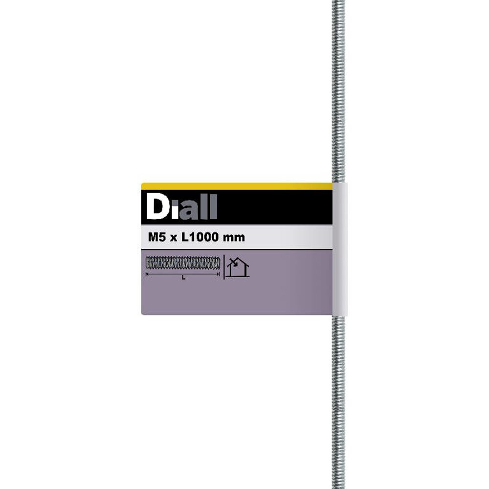 Tija filetata DIALL, M5, 1m, otel