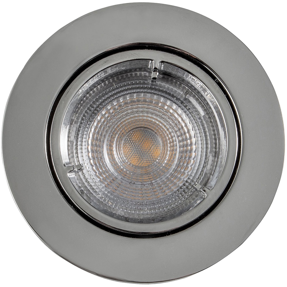 Spot LED integrat GOODHOME, GU10, 4.9W, 345 lm, 2700K, crom