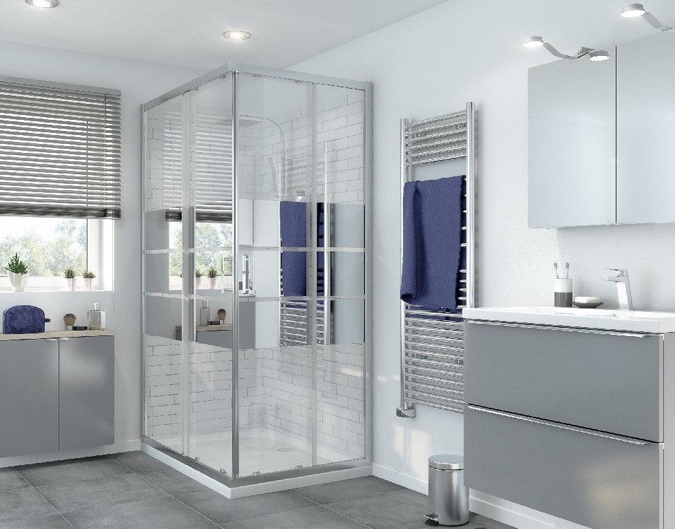 Cabina dus simpla, joasa, dreptunghiulara, 120 x 80 x 195 cm  GoodHome Beloya