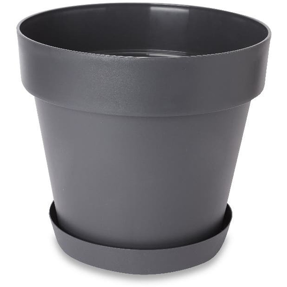 Farfurie ghiveci VERVE Blooma, plastic, D 30.5 cm, gri