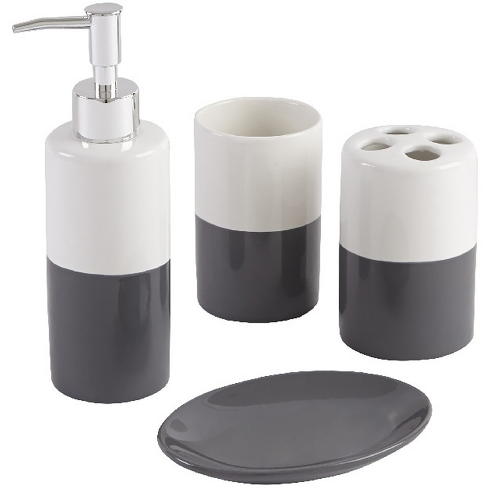 Savoniera COOKE & LEWIS DIani, 13.9 x 10.5 x 1.8 cm, ceramica, gri