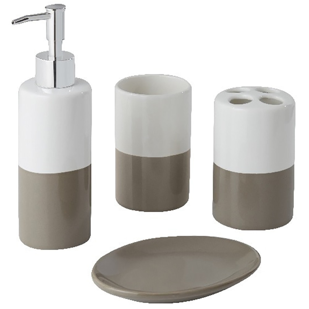 Savoniera COOKE & LEWIS Diani, 13.9 x 10.5 x 1.8 cm, ceramica, maro