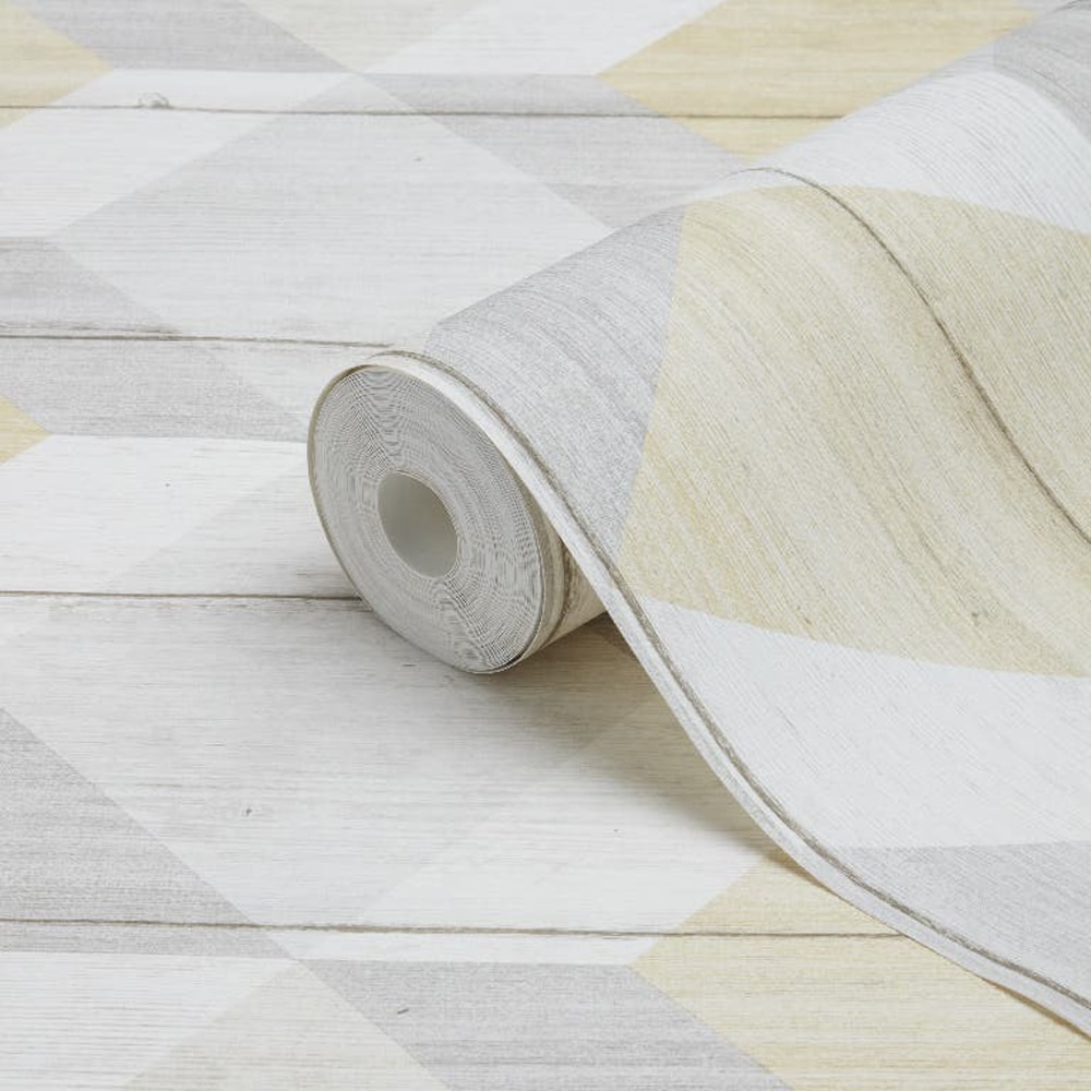 Tapet GOODHOME Kurzy, vinil, 0.53 x 10.5 m, galben