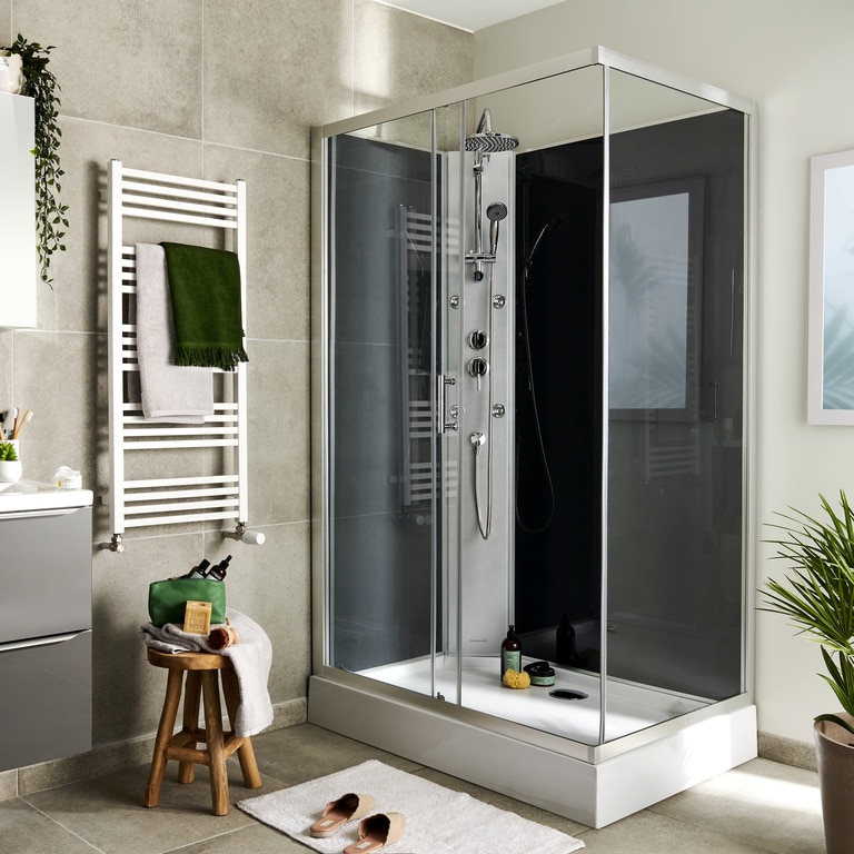 Cabina dus hidromasaj, dreptunghiulara, 80 x 120 x 225 cm • GoodHome Onega