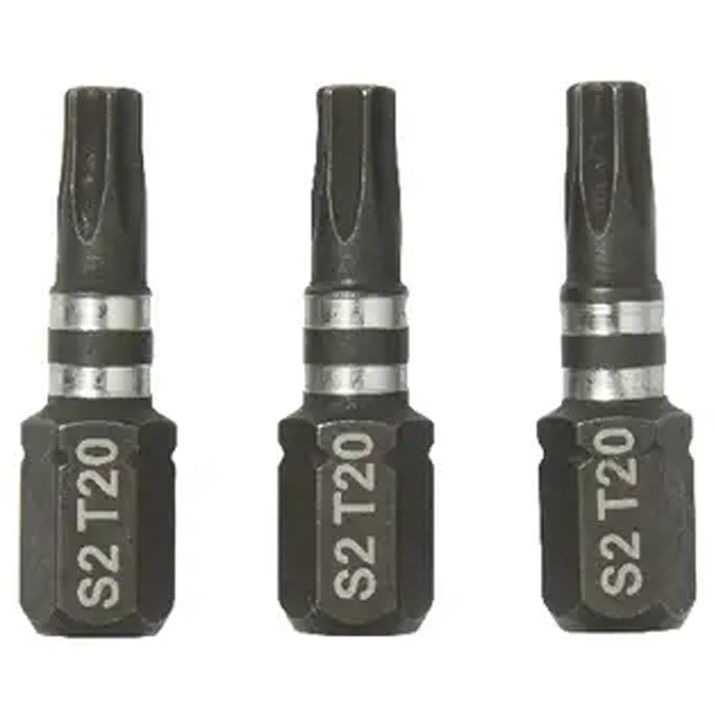 Biti hexagonali ERBAUER, T20, 25mm, 3buc, negru