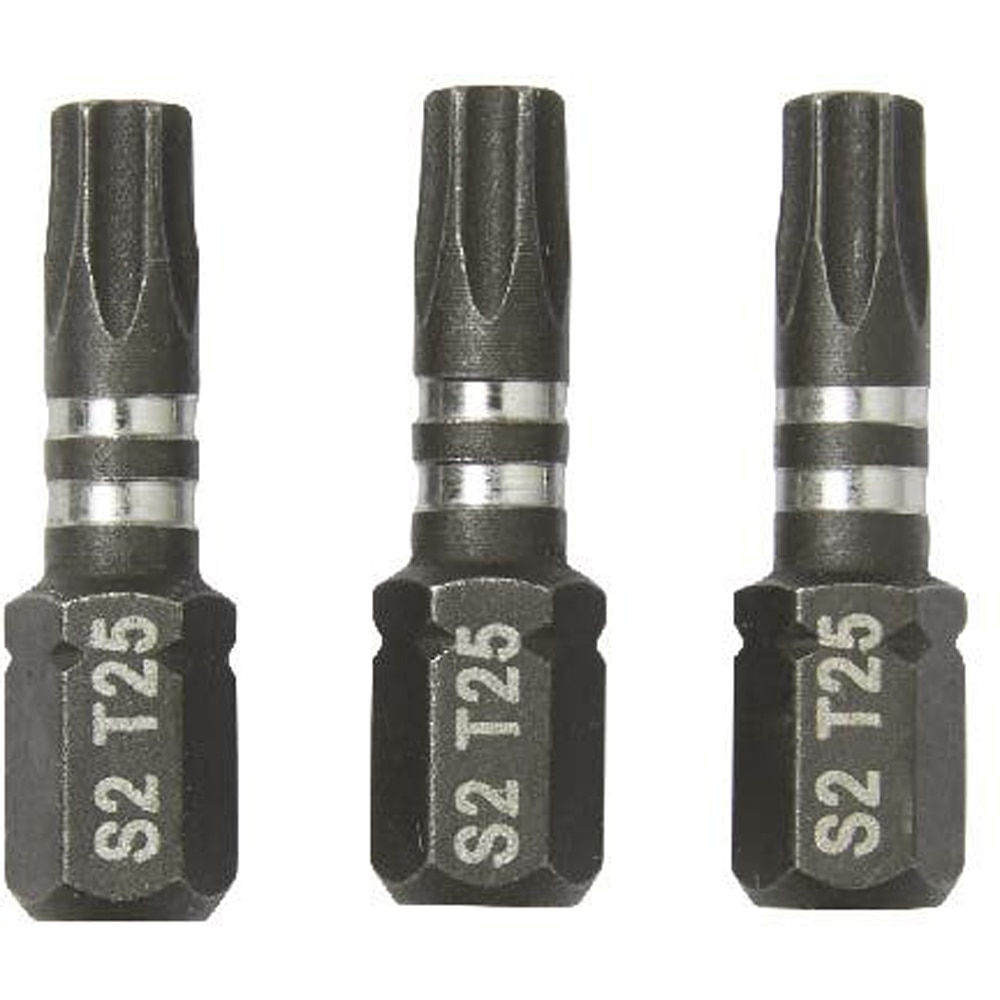 Set 3 biti impact ERBAUER, 25mm, TX25