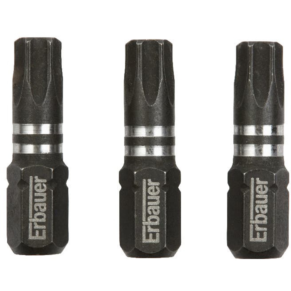 Set 3 biti impact ERBAUER, 25mm, T30