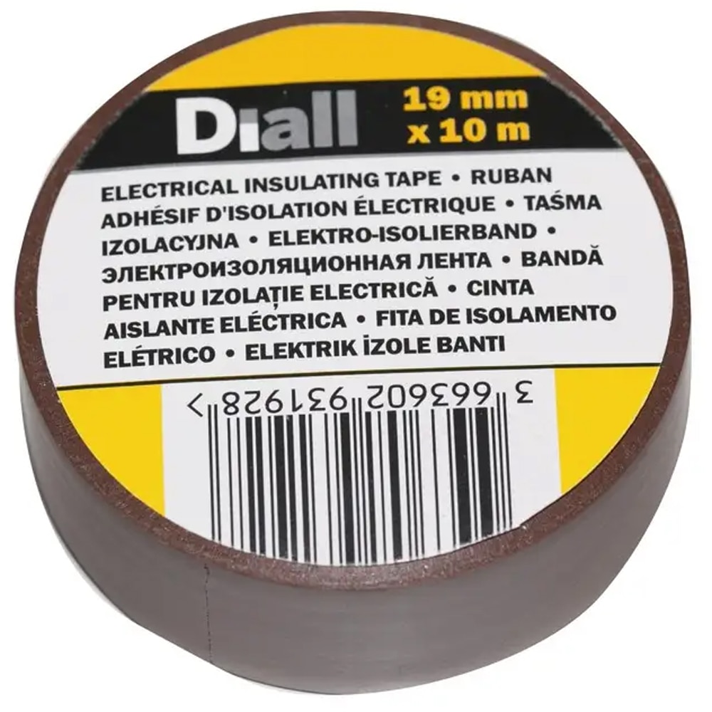 Banda izolatoare DIALL 100608800, 19 mm x 10 m, maro