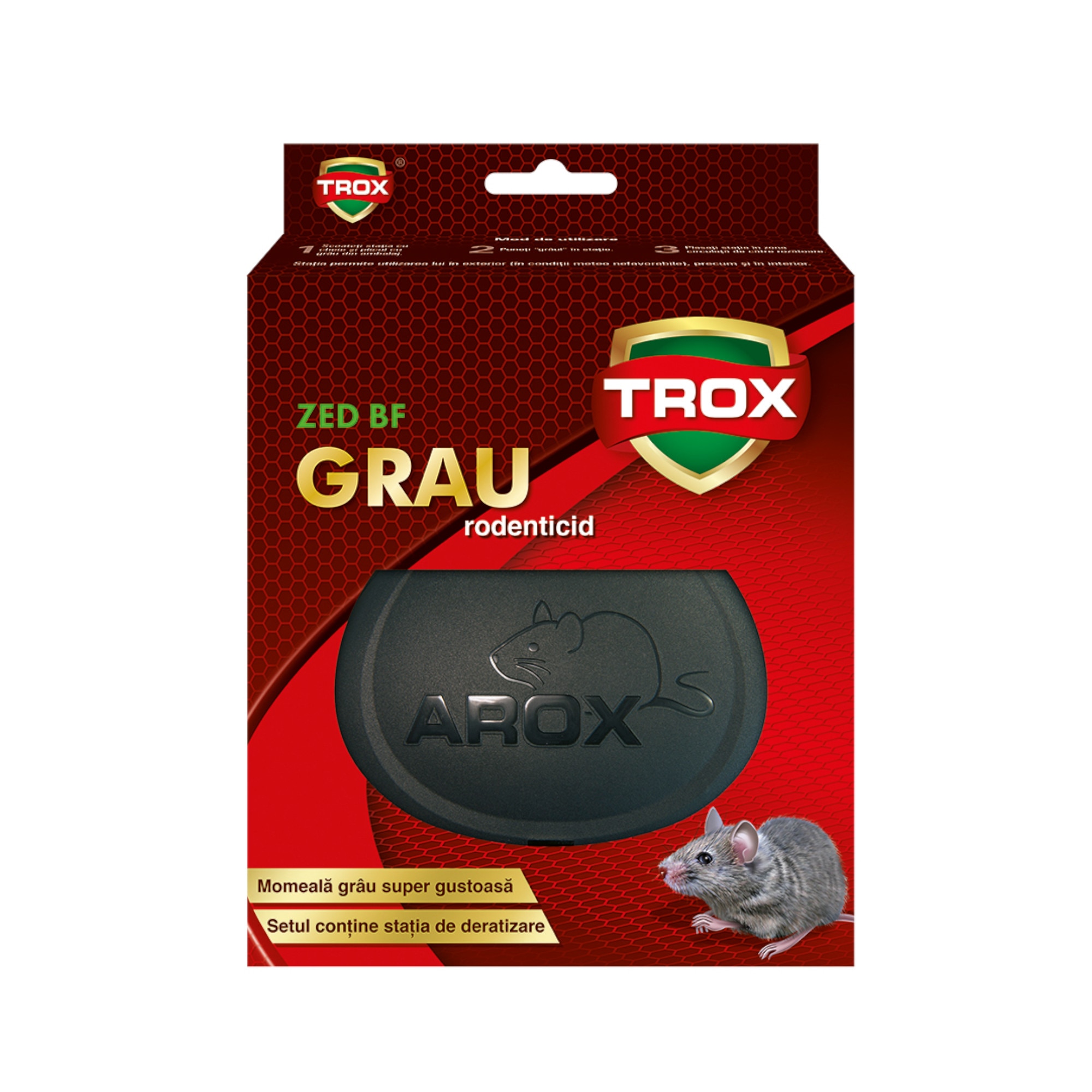 Grau raticid cu statie, TROX, 100 g
