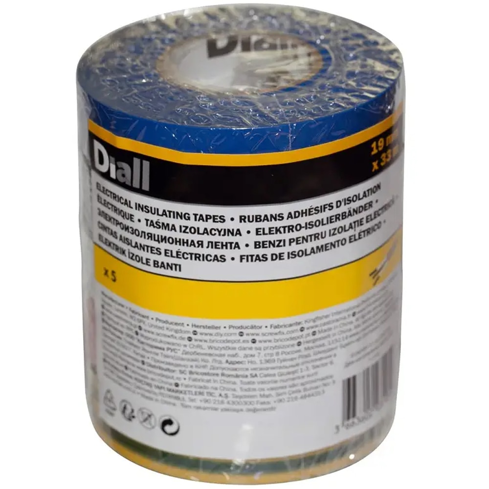 Set banda izolatoare DIALL 100611082, 19 mm x 33 m, 5 buc, multicolor