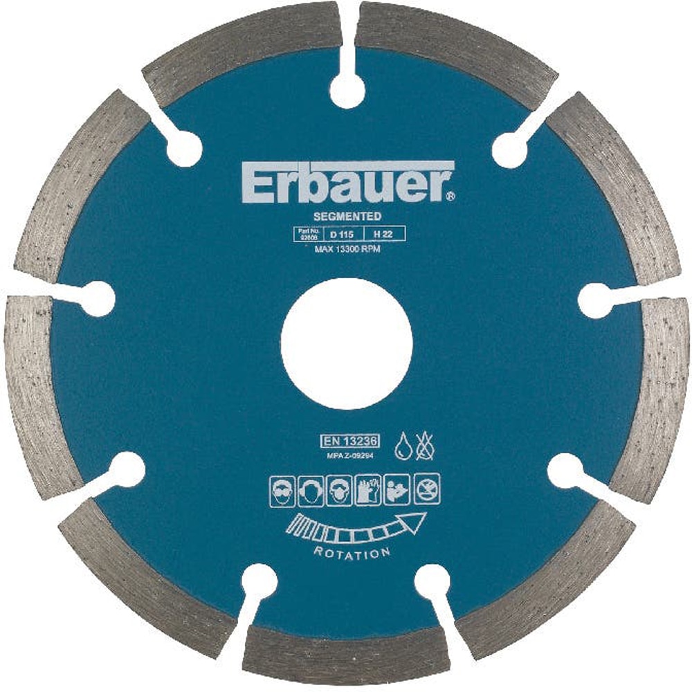 Disc polizor ERBAUER, segmentat, 115x22mm