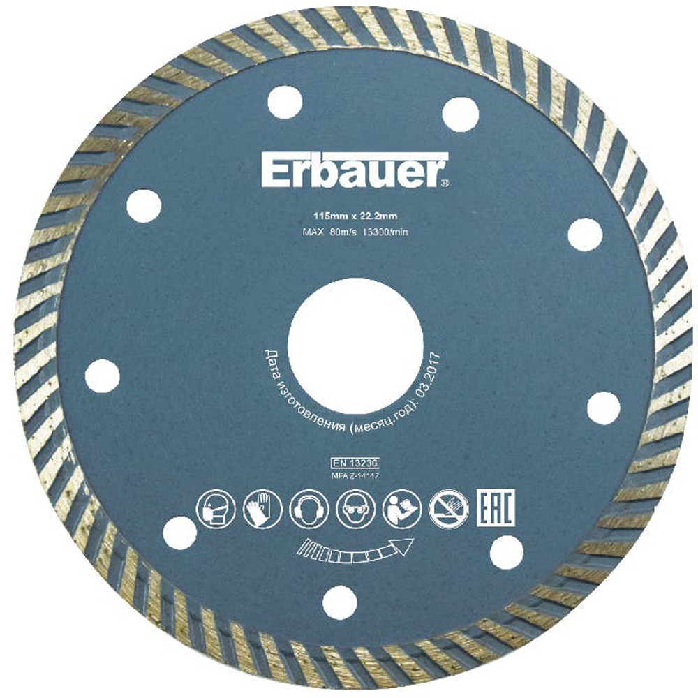 Disc polizor ERBAUER, turbo, 115mm