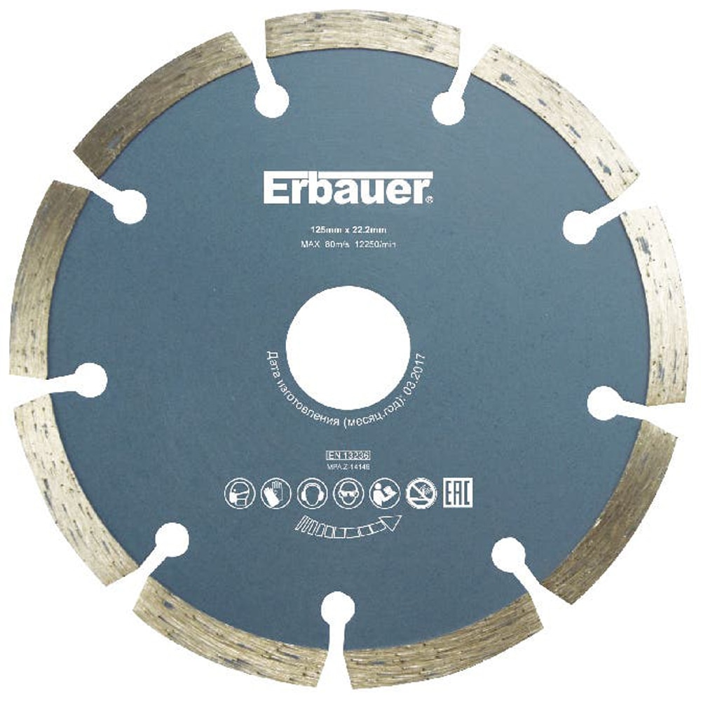 Disc polizor ERBAUER, segmentat, 125x2.2mm