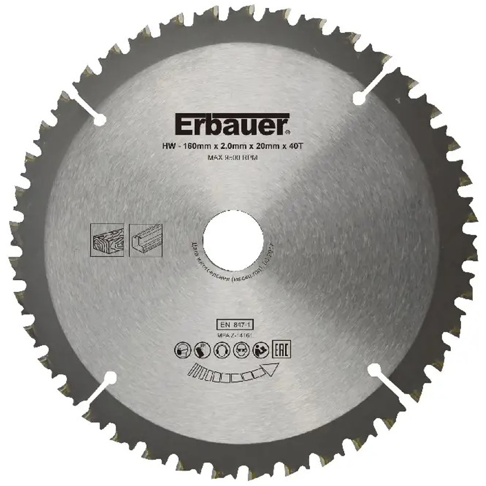 Disc circular multi Erbauer MD, 40T, 160 x 20/16 mm