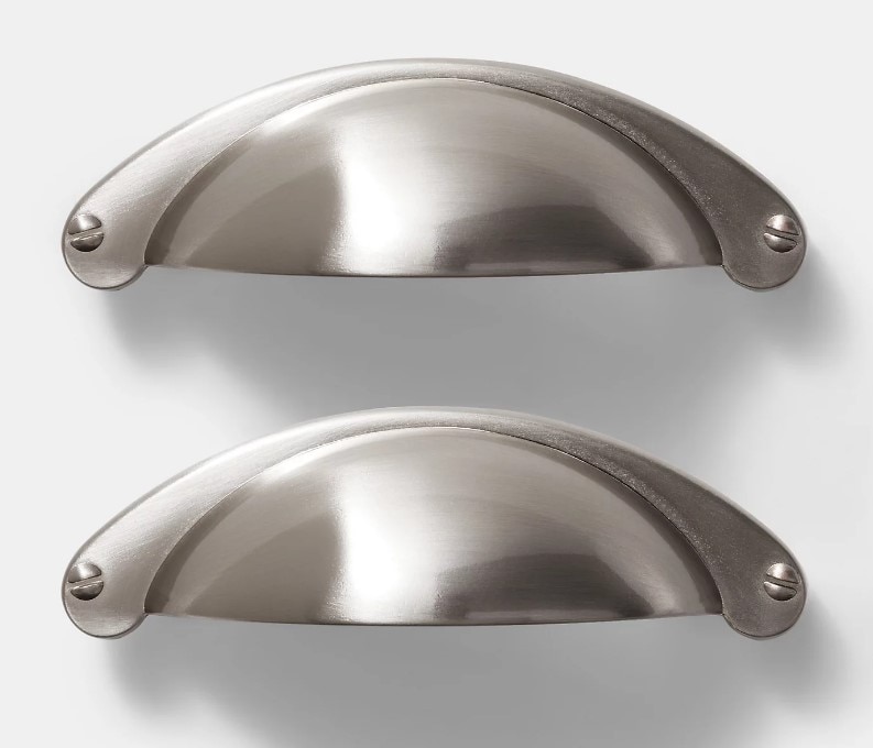 Set 2 manere tip scoica GOODHOME Ancho, 10.3 cm, nichel