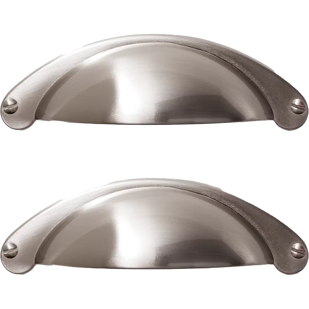 Set 2 manere tip scoica GOODHOME Ancho, 10.3 cm, nichel