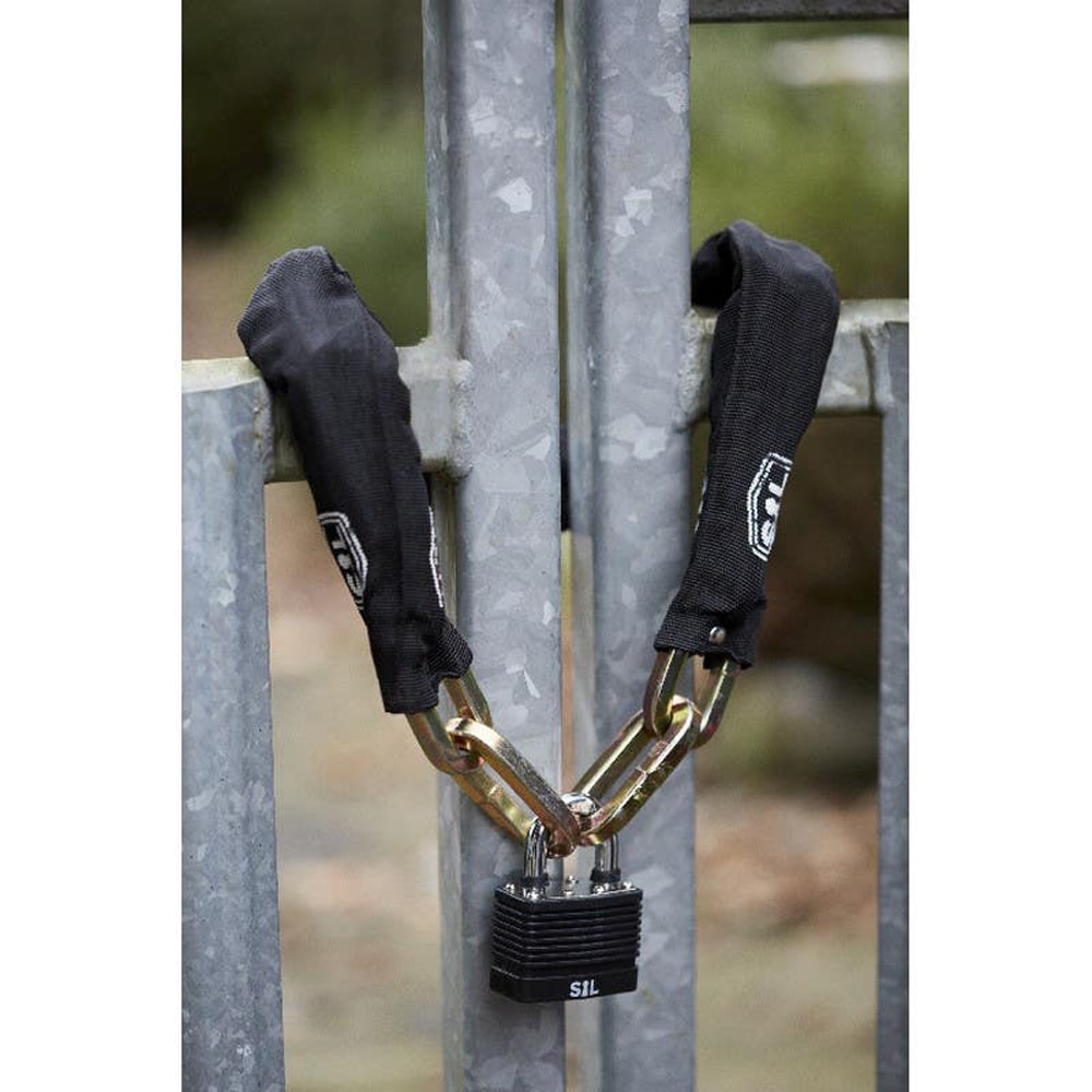 Lacat laminat SMITH AND LOCKE, otel, invelis PVC, 50mm, negru