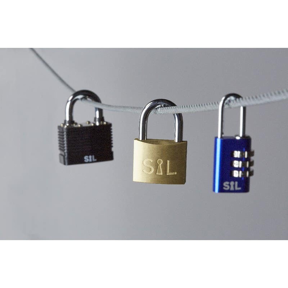 Lacat laminat SMITH AND LOCKE, otel, invelis PVC, 50mm, negru