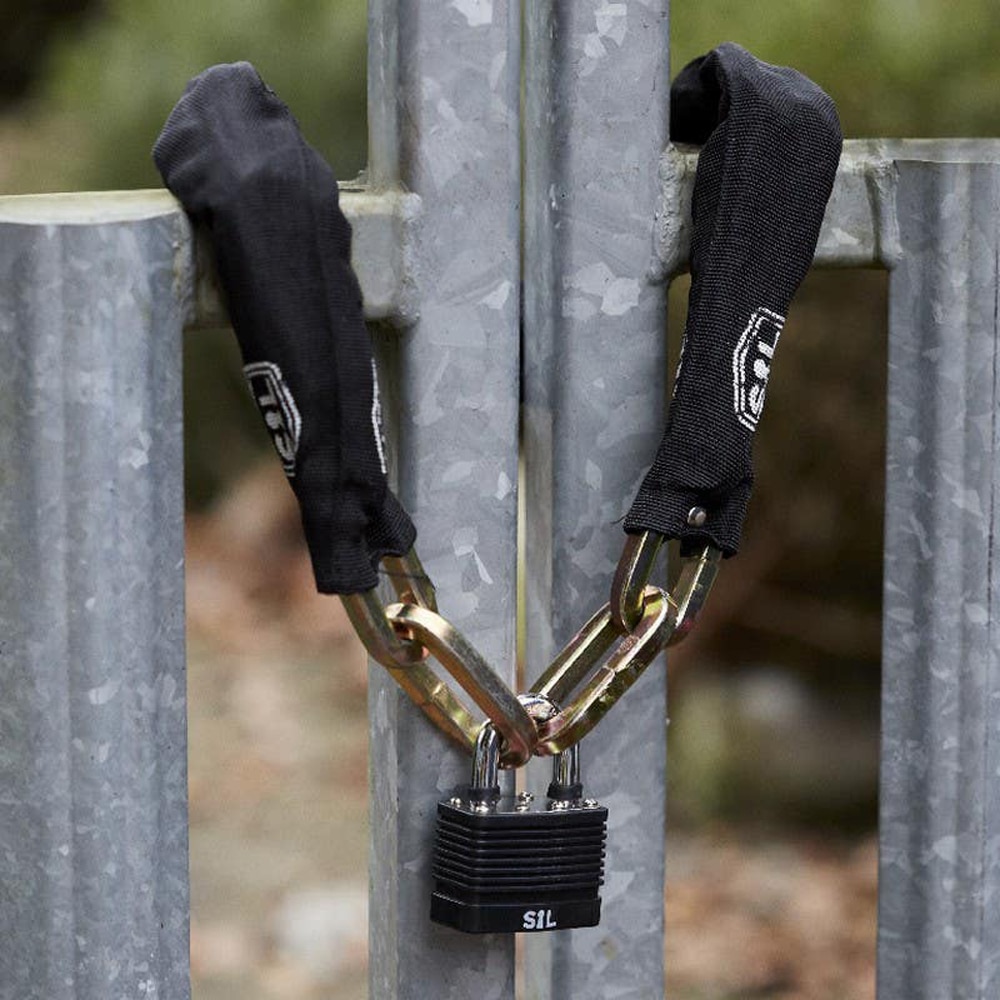 Lacat laminat SMITH AND LOCKE, otel, invelis PVC, 50mm, negru