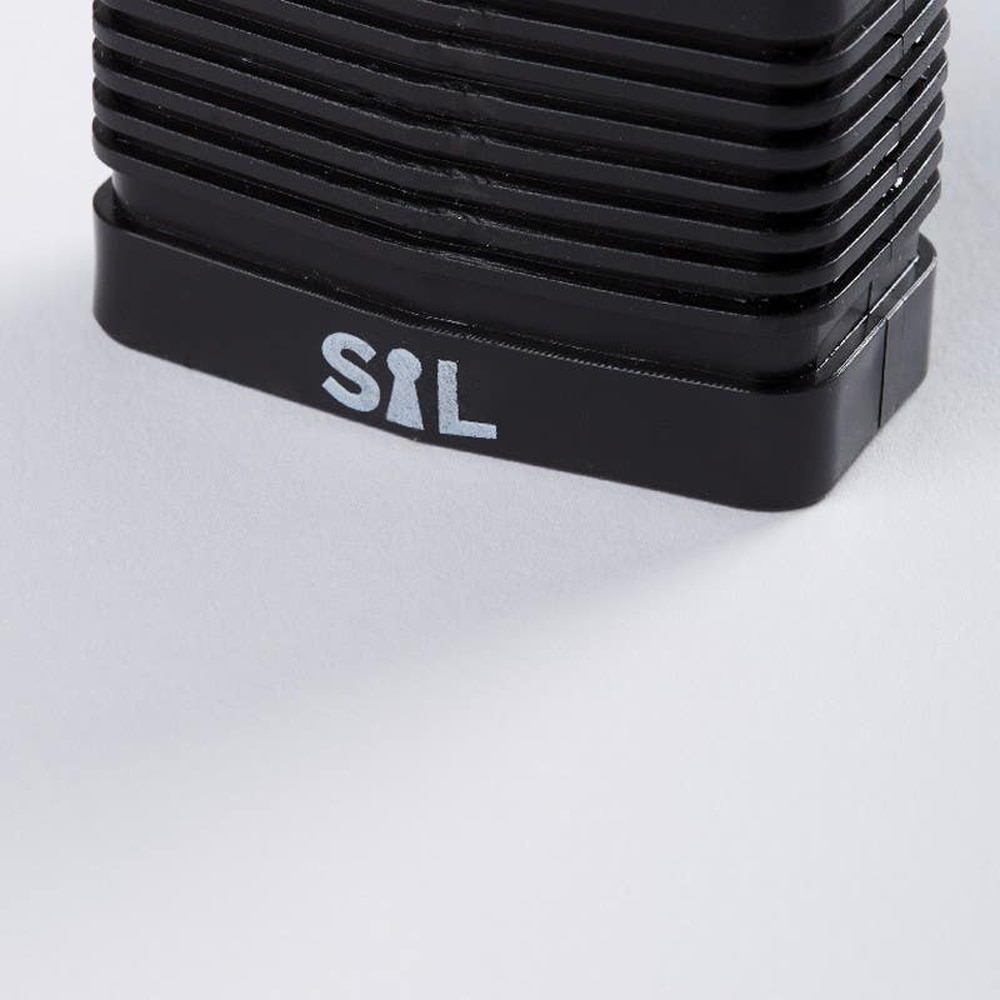 Lacat laminat SMITH AND LOCKE, otel, invelis PVC, 50mm, negru