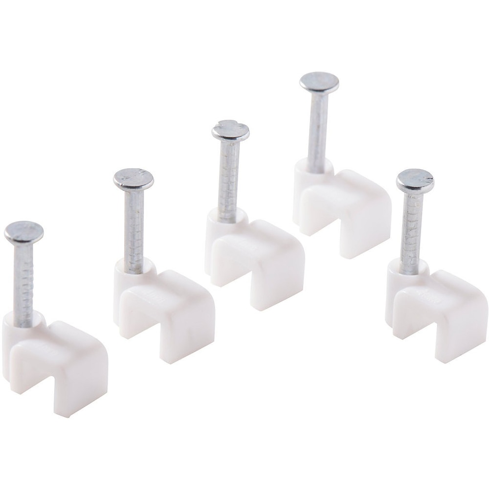 Clips cablu Diall XP, diametru 4 mm, alb, 25 buc