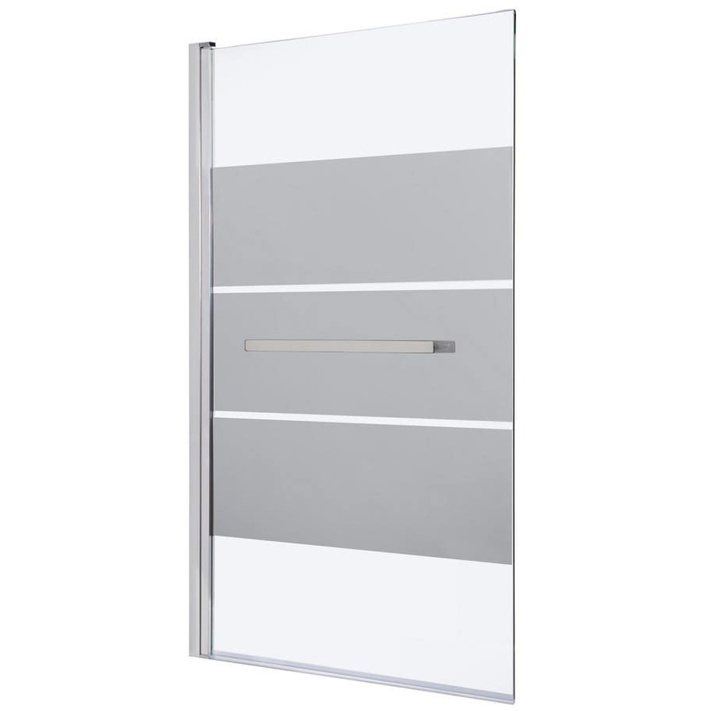 Paravan cada GOODHOME Nubia, sticla securizata, 95 x 150 cm, argintiu