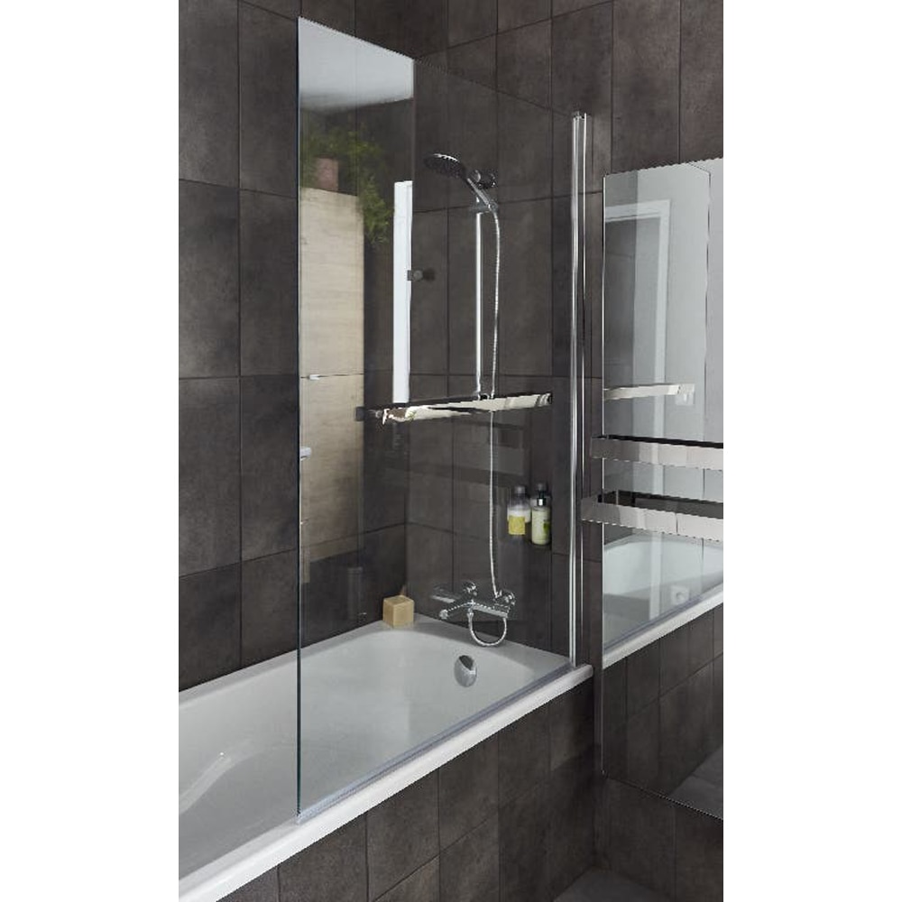 Paravan cada GOODHOME Nubia, sticla securizata, 95 x 150 cm, transparent