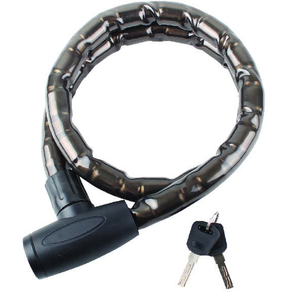 Antifurt otel bicicleta SMITH AND LOCKE, invelis PVC, 22 x 1200mm, negru