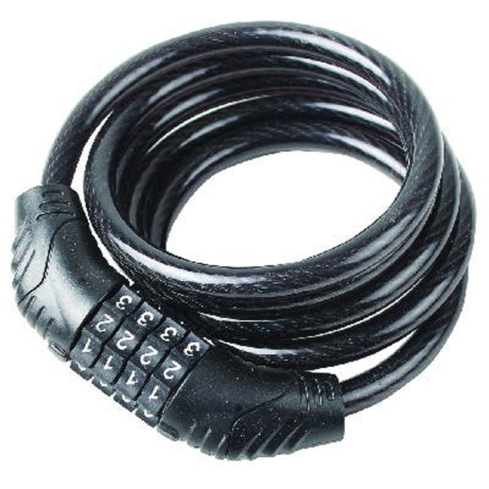 Antifurt otel bicicleta SMITH AND LOCKE, invelis PVC, 8 x 1200mm, cifru, negru