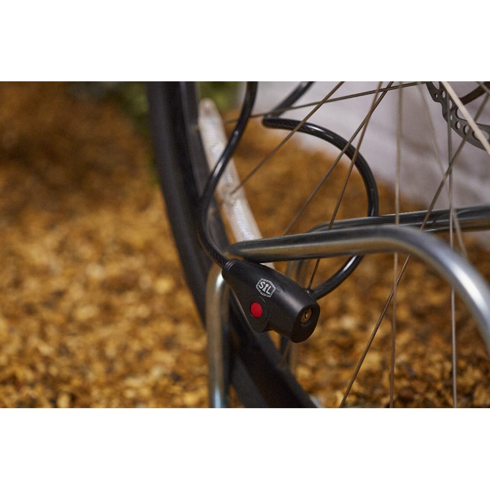 Antifurt otel bicicleta SMITH AND LOCKE, invelis PVC, 6 x 550mm, negru